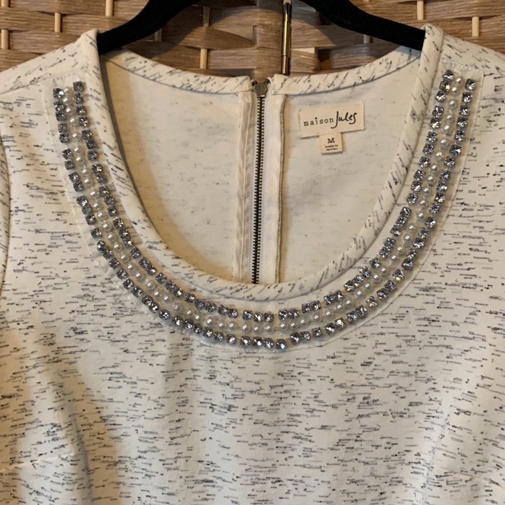 Maison Jules beaded peplum shirt - Picture 2 of 4